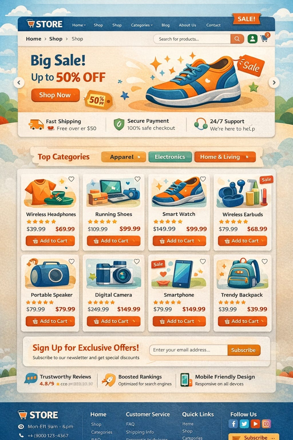 SEO Friendly Ecommerce Website